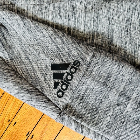 Heather Grey adidas Zip-up Jacket Mid-thigh Length - Picture 4 of 4